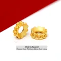 Gold-plated flower-shaped S925 silver spacer bead for DIY jewelry making 6mm diameter - Style A 6mm Spacer / One (JHF63519)