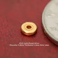 S925 gold-plated silver saucer spacer bead for DIY jewelry making (4.8mm diameter) - 4.8mm Spacer (JHF63513)