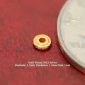 S925 sterling silver gold plated 3.5mm saucer spacer bead for DIY bracelet jewelry - 3.5mm Spacer (JHF63512)