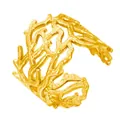 Eleganter goldener Edelstahlring mit unregelmäßigen Linien in Herzform für Damen Mode - Gj075 - Gold