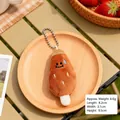 Mignon porte-clés en peluche marron en forme de pilon, idéal pour sacs ou cadeaux - Brochette de Patate Douce