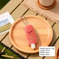 Mignon pendentif porte-clés en peluche saucisse rose pour décoration de sac à dos - Brochette de Saucisse