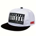 Cappello snapback hip-hop bianco con logo Parental Advisory e visiera piatta nera - Bianco