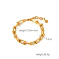 Bracelet Rond En Forme De Fer À Cheval Or
