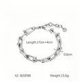 Bracelet Rond En Forme De Fer À Cheval Couleur Acier