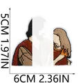 Detailansicht religiöser Jesus-Stickaufnäher zum Aufbügeln, Maße 6cm x 5cm Größe - Jesus Stil 16