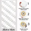 Guide d'utilisation du ruban adhésif 20x10cm pour écussons brodés marguerite - Une feuille adhésive forte 20*10CM