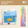 80 Colors Acrylic Marker Set for Kids in Portable Carrying Case - 80 Colors ENMI Gift Box Acrylic Markers