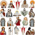 Set mit verschiedenen Jesus Christus Stickpatches für die Dekoration von Kleidung - 20er Set
