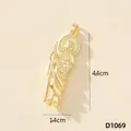 Ciondolo religioso San Giuda Taddeo placcato oro con micro-zirconi per collane - Figura Religiosa (D1069)
