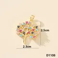 Squisito ciondolo Albero della Vita con zirconi colorati e dimensioni dettagliate - Albero della Vita (D1108)