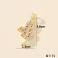 Squisito ciondolo a serpente in zirconi colorati per donna, 3,0 cm x 1,5 cm gioielli - Serpente (D1135)