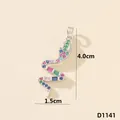 Ciondolo serpente colorato con zirconi micro pavé per gioielli da donna variante - Serpente (D1141)
