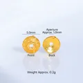 Vue détaillée de face et de dos d'une perle intercalaire de 5mm en or de sable DIY. - Espaceur Chapeau Haut 5mm (G-40-9) / 1 Pièce / Or