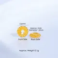 Vue macro détaillée d'une perle d'espacement fleur dorée pour bijoux DIY 5,6 mm - Espaceur Engrenage 5.6mm (G-40-8) / 1 Pièce / Or