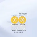 Spécifications détaillées de la perle d'espacement en or sablé pour bijoux - Espaceur Pièce de Monnaie 5.5mm (G-56-12) / 1 Pièce / Or
