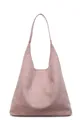 Elegant dusty rose suede large capacity tote bag for women's commuter style - 32*20*13 / Pink