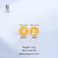 Vue macro détaillée d'une perle d'espacement dorée pour la création de bijoux DIY - Calotte de Perle 5.6mm (G-40-7) / 1 Pièce / Or