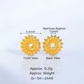 Perles d'espacement soleil dorées pour bijoux DIY, diamètre 5,5 mm, trou de 1,0 mm. - Espaceur Engrenage 5.5mm (G-54-24) / 1 Pièce / Or