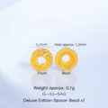 Vue détaillée de perles d'espacement fleur creuse dorées pour bijoux DIY taille 5,0 mm - Calotte de Perle 5mm (G-40-5) / 1 Pièce / Or