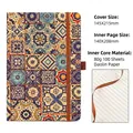 Vintage Bohemian pattern cork notebook with elastic strap, 145x215mm size journal - A5 / Exotic Tile Pattern