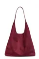 Large capacity retro burgundy suede tote bag with soft shoulder strap for women - 32*20*13 / Burgundy