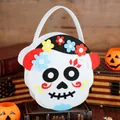 Handgefertigte Halloween-Süßigkeitentasche aus Filz mit buntem Totenkopf-Design - Halloween-tasche (totenkopf-design Nr. 1)