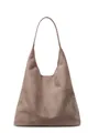 Elegant large capacity vintage brown suede hobo tote bag for women daily commute - 32*20*13 / Khaki