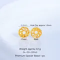 Détail d'une perle intercalaire en fleur creuse or sable pour vos bijoux DIY - Calotte Fleur en Spirale 5.3mm (G-39-28) / 1 Pièce / Or