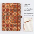 Vintage Bohemian style cork notebook with dimensions 145x215mm and lined pages - A5 / Moroccan Pattern