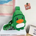Sac à bandoulière mignon en forme de canard vert pour enfants et tout-petits - Vert