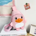 Sac à bandoulière mignon canard rose pour tout-petits crèche voyage quotidien - Rose