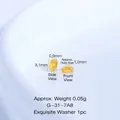 Gros plan détaillé d'une perle d'espacement dorée de 3,1 mm pour la création de bijoux - Espaceur Biseauté 3mm (G-31-7) / 1 Pièce / Or