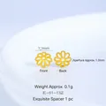 Perle d'espacement fleur dorée à six pétales de qualité pour bijoux DIY, 7,7 mm - Calotte de Perle 7.7mm (E-51-13) / 1 Pièce / Or