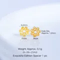 Perle d'espacement fleur creuse dorée pour création de bijoux DIY, diamètre 6 mm - Calotte de Perle 6mm (G-56-23) / 1 Pièce / Or