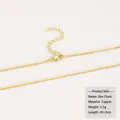 Adjustable gold-plated copper box chain necklace with lobster clasp for pendants - Golden Box Chain