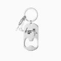 Stainless steel bottle opener keychain with 'Love You Papa' engraving for Father's Day. - PAPA Style (5x2.8cm)