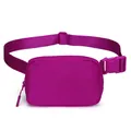 Magenta waterproof polyester belt bag for outdoor running and casual daily use - Below 20L / Rose Red