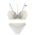 Elegantes weißes Spitzen-Dessous-Set mit einem praktischen abnehmbaren Neckholder - 70B / Weiß