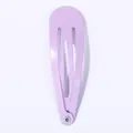 Classic lavender purple 5cm teardrop snap hair clip for girls with painted metal finish - Lavender