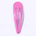 Glossy bright pink 5cm metal snap hair clip for kids and toddlers daily styling - Hot Pink