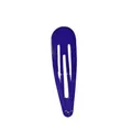 Vibrant blue 5cm snap hair clip for girls, classic water drop shape metal clip - Blue