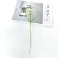 Tallo individual de paniculata artificial blanca para decoración de bodas y hogar - Verde/Blanco