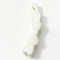 Matte white heart-shaped banana clip for stylish ponytail and updos - Bow-shaped - Frosted White