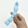 Pince banane en forme de cœur bleu bébé pour des queues de cheval verticales élégantes - Style Nœud / Bleu clair