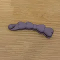 Pince à cheveux banane cœur violet mat élégante pour queue de cheval - Style Nœud / Violet