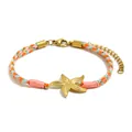 Red Gold Starfish Woven Bracelet
