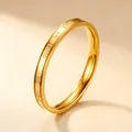 Engraved rose gold stainless steel ring with EVEN WHEN I CLOSE MY EYES text. - 2.5mm Gold-plated 16-c-2 Etching / Size 5