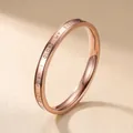Rose gold stainless steel ring with Even When I Close My Eyes engraving - 15-c-2 Etched 2.5mm Rose Gold / Size 5