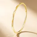 Minimalist faceted stainless steel ring with a premium polished gold finish for women - US 5 / Gold
